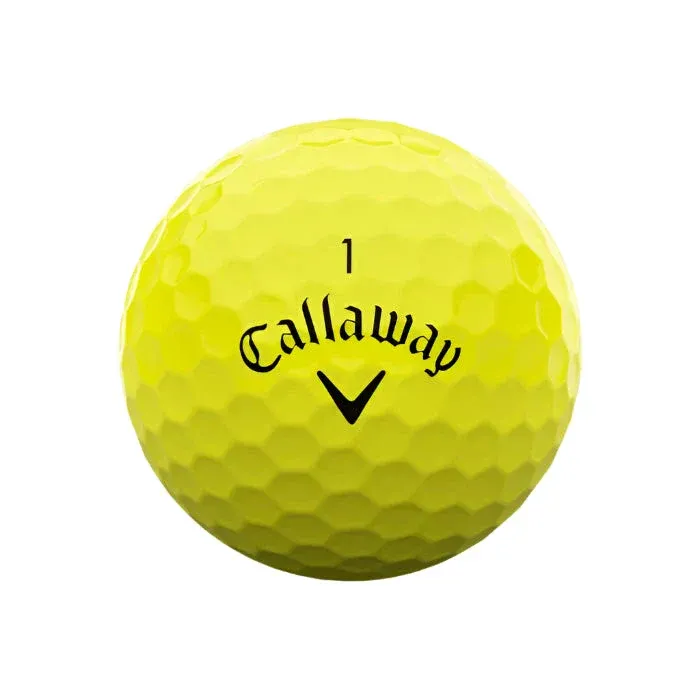 Pelotas de golf Callaway 2025 Supersoft amarillas (paquete de 12) - Imagen 2