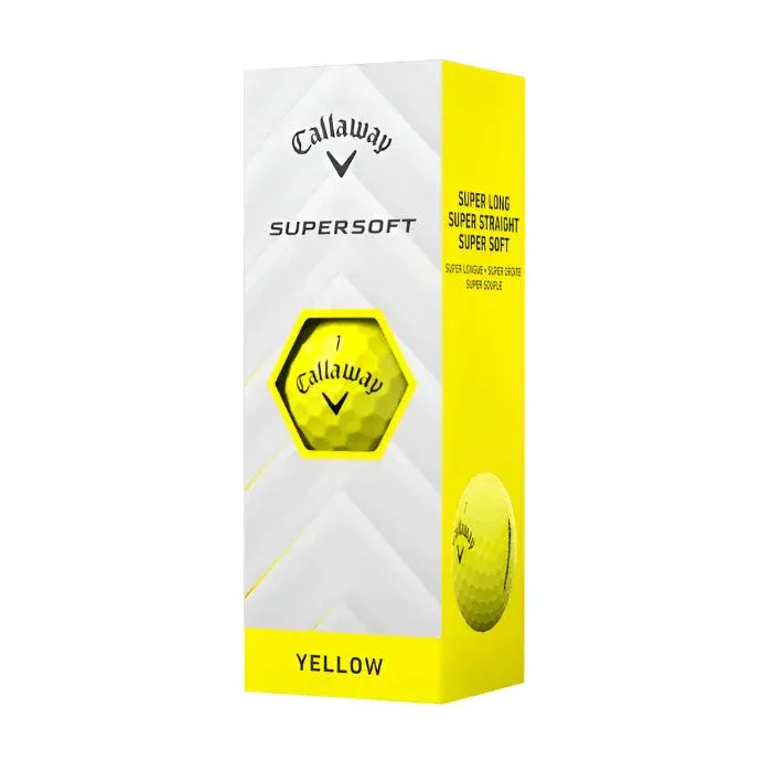 Pelotas de golf Callaway 2025 Supersoft amarillas (paquete de 12) - Imagen 5